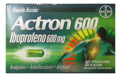 Bayer Actron 600 Rapid Action X 10 Soft Capsules 0