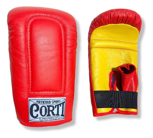 Corti Boxing Bag Gloves Size 4 Original Cow Leather 11