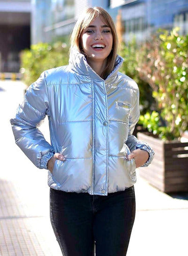 Women's Metallic Puffer Jacket 6