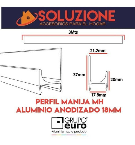 Profile Mh Euro Anodized 18 Mm Aluminum Furniture Space Plate 4