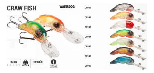 Fishing Combo Caster Box + 6 Waterdog Crawfish Lures 4