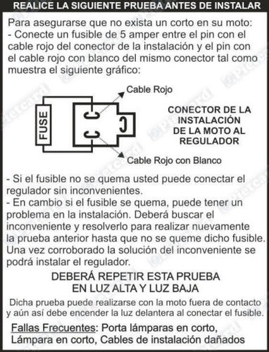 Pietcard Regulador 12V Corven Trx 250 Trifásico 12A. Luz Siempre Encendida 3