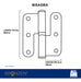 Bronzen Stainless Steel Hinges 76x60x2 mm Right Opening X2 1