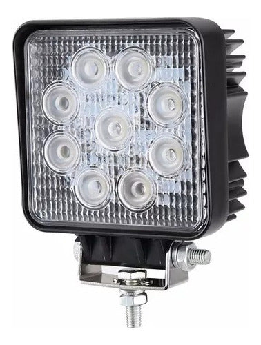 Square 4x4 LED Off Road Auxiliary Light Bar 27W 12V 24V by NS 0