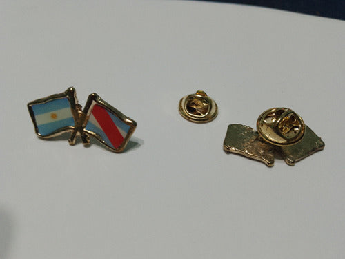 Pins Pcia De Entre Rios Con Bandera Argentina  De 2 Cms 0