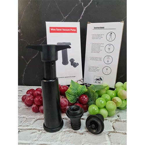 Paravinos Vacuum Pump for Wines with 2 Silicone Stoppers 1