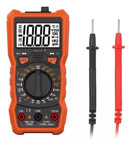 Multímetro Tester Digital Medidor 113a Con Iman Y Luz, Nuevo 0