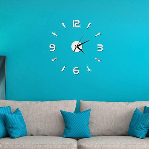 Hilitand Adhesive Mirror Acrylic Wall Clock Sticker 4