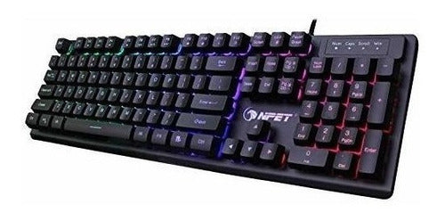 Npet K10 Teclado Para Juegos Usb Con Conexion De Cable, Tecl 0