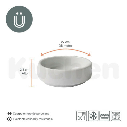 Set X5 Pote Aderezo Verbano Recta De Porcelana 10 Cm 1