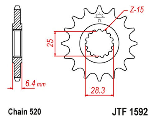 Piñon Para Cuatri Yamaha Raptor 700 13d Jt Ram 2