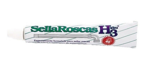 Sellador De Roscas H3 Para Agua Hidro3 25 Grs Pegamento 0