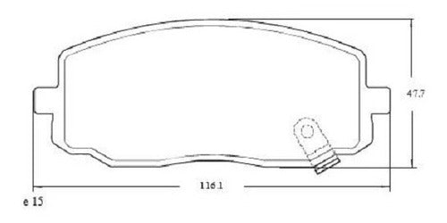 Brake Pads Compatible with Kia Picanto 1.2 2012/2019 1