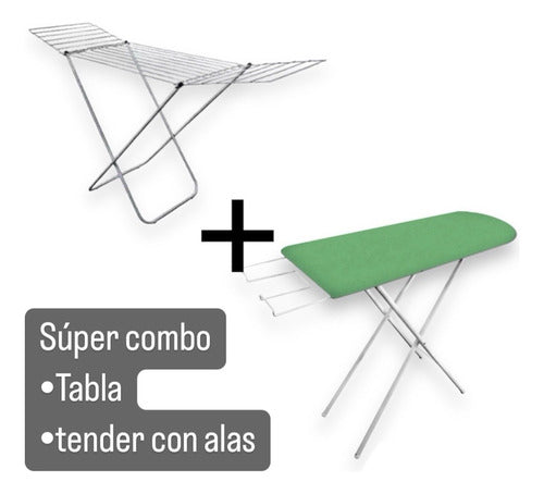 Todobag Tender De Ropa Plegable Con Alas Mas Tabla De Planchar 1