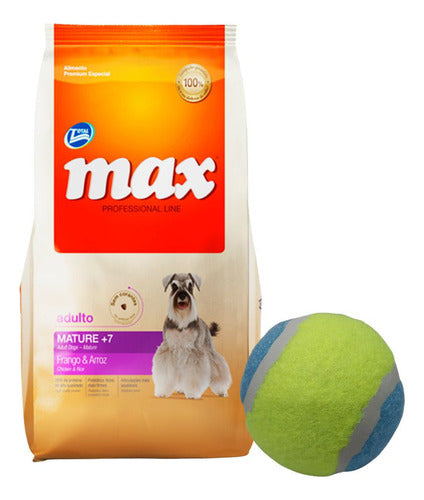 Max Mature Dog Food 2 Kg + Free Tennis Ball 0