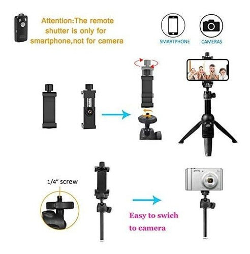 Bluehorn Selfie Stick Aluminum Alloy 40'' + Remote Shutter 5