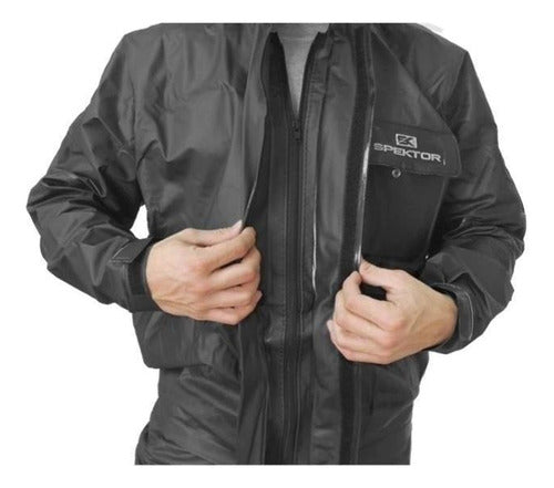 Traje Lluvia Hombre Negro  Xl  Spektor 2