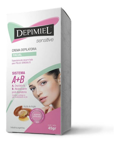 Crema Depilatoria Facial A+b Sensitive Argan 45g Depimiel 0