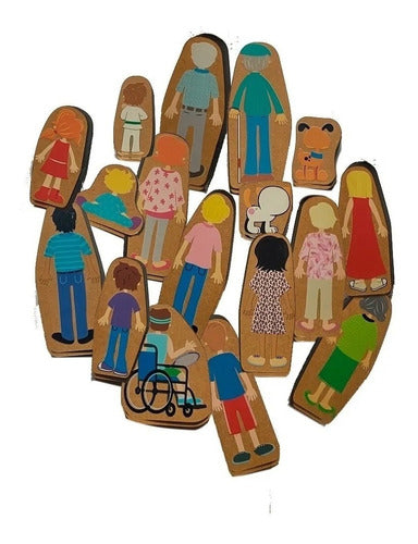 PlanZ Family Wooden Dolls Educational Toy 1