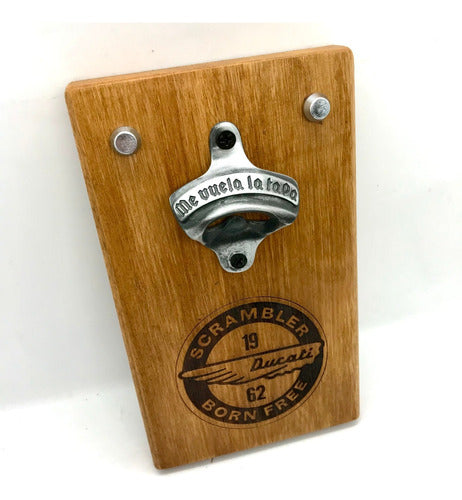 Wall Mounted Beer Bottle Opener with Ducati Magnet 1