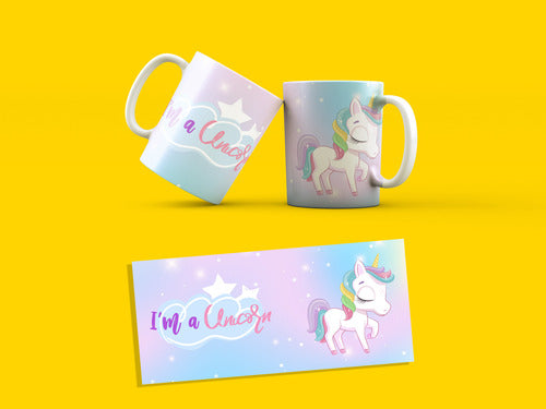 Plantillas Para Sublimar Tazas Unicornio + Mock Ups X 10 1