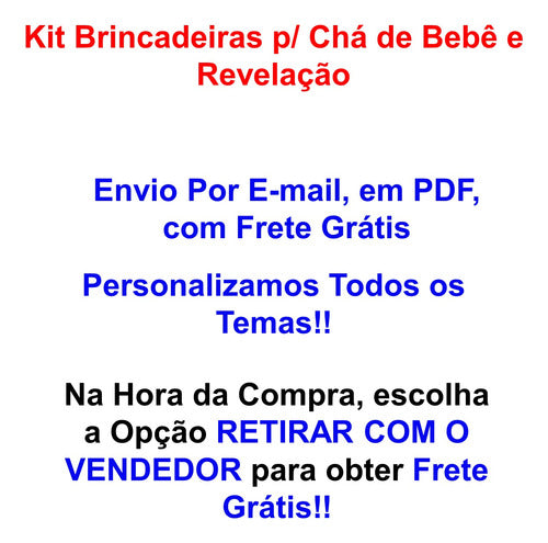 Kit Chá Revelação Fralda Bebê Baby Bingo Em Pdf Frete Grátis 1