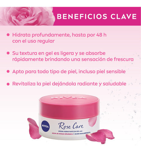 Crema Hidratante Nivea Facial Rose Care I 50ml 6