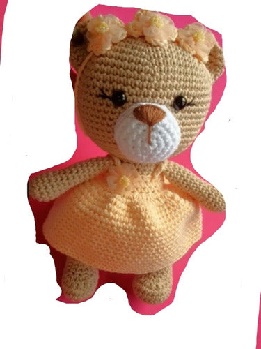 Amigurumis Irene Plush Amigurumi Bear with Pink Dress 0