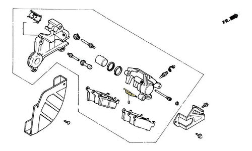 Chapa Resorte Abre Pastillas Freno Trasero Origi Honda Cr Xr 2