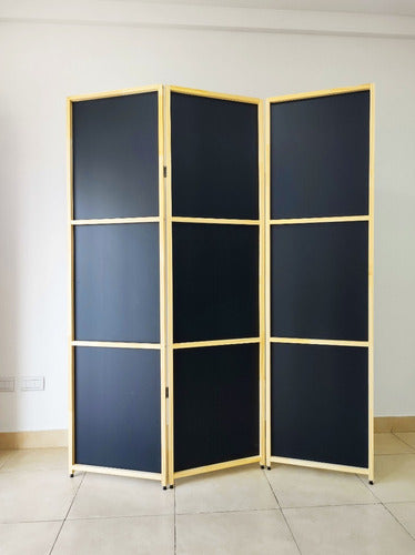 Foldable Wooden Room Divider (3 Panels) 7