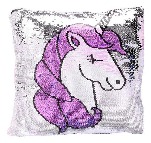 Phi Phi Toys Reversible Sequin Unicorn Pillow 0