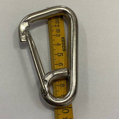 Marine Nautical Carabiner Hook Stainless Steel 3/8 X 10 Cm 3