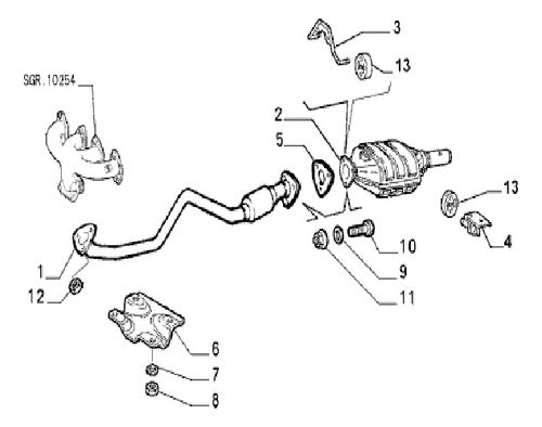 Kit Exhaust Pipe Support Pad for Fiat Marea/Brava 7