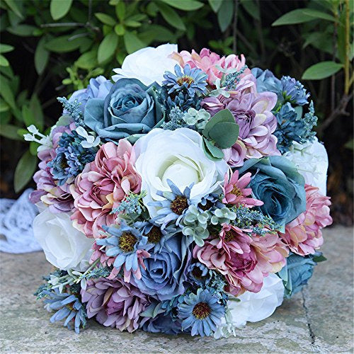 Mojun Artificial Flower Wedding Bridal Bouquet 2