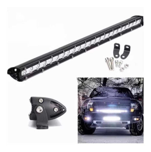 LUZ INDUSTRIAL Ultra Slim 30 LEDs 90W 80 cm Spot Off Road 4x4 0