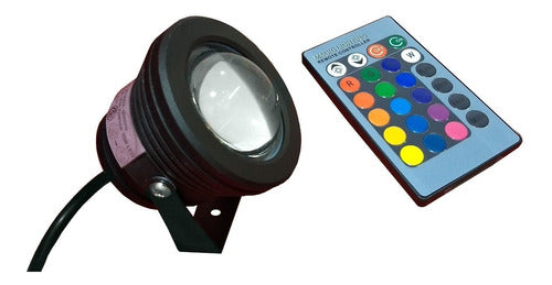 Estaca Luminaria Led Jardin Rgb Control Remoto Ja 10w 0