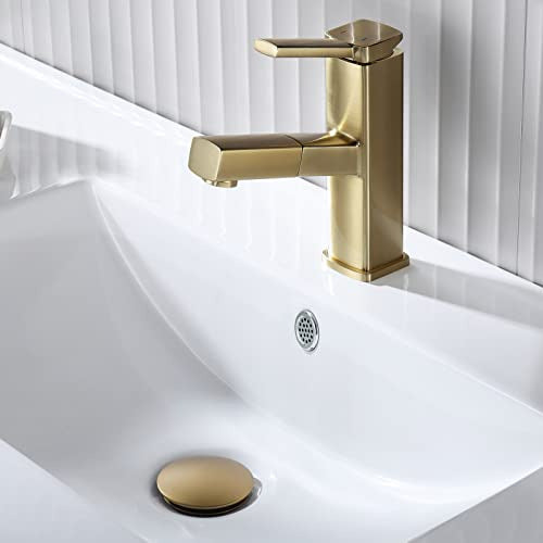 Kaiying Pop Up Drain, Bathroom Sink Drain Stopper with Overflow, Vessel Sink Drain Assembly - Brushed Brass 2