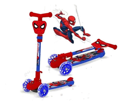 Sebigus Spiderman 3-Wheel LED Scooter 2