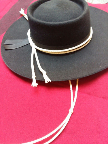 Gaucho Wool Hat with Chin Strap and Brim 4