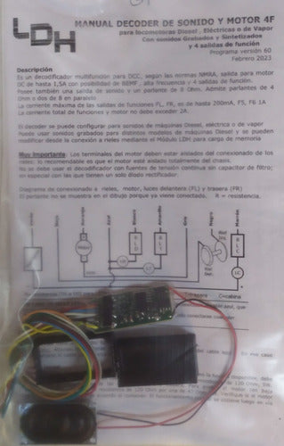 Ldh Decoder Sonido + Motor Dcc Sonidos Grabados Gp 4f - Ho 1