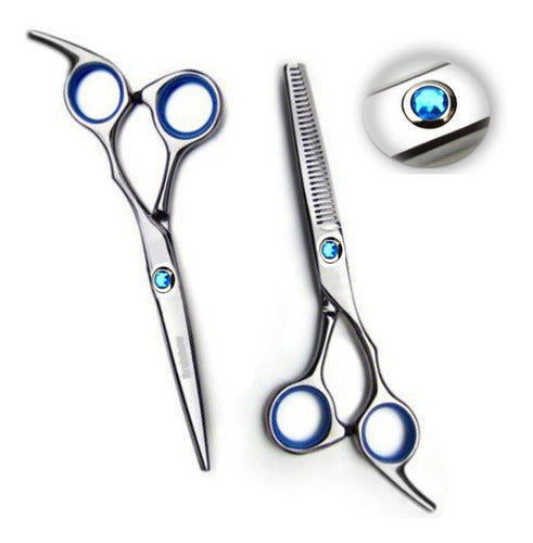 Professional Hairdressing Kit: Cutting Scissors + Thinning Scissors + Thermal Combs + Cutting Cape 1