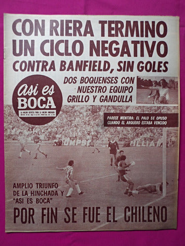 Revista Asi Es Boca N° 931 Año 1972 Boca Vs Banfield 0