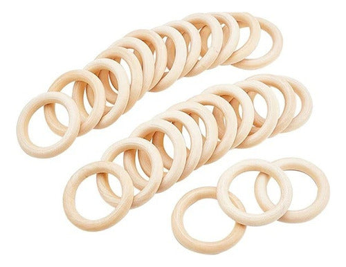 Set of 50 Hardwood Rings 45mm Diameter 0