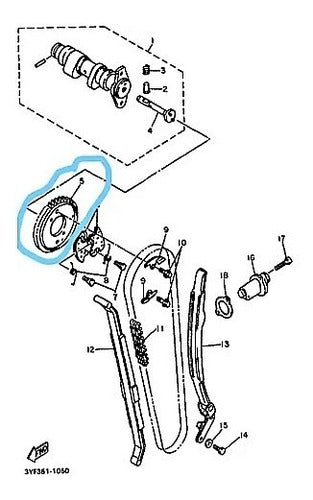 Yamaha Engranaje Arbol Levas XTZ 660 Tenere 91/94 Original 2