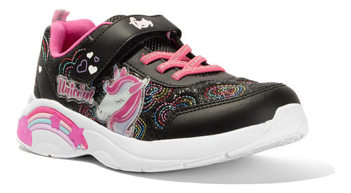 Footy Cute Borbada Rainbow Black Pink Girls Sneakers 1