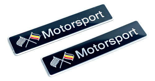 Par Emblemas Motorsport Metal Alemania Vw Opel Bmw Mercedes 0