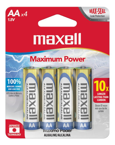 Maxell Alkaline AA Batteries LR06 Pack of 10 Units 0