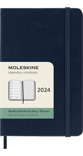 Moleskine 2024 Weekly Planner 12m Hard Cover Blue 0