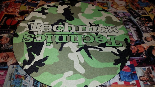 Technics Camuflado Slipmat Paño Para Bandejas Material Latex 0