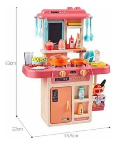 Talented Chef Kids Kitchen Set With Light And Sound - 36 Accessories - 63 X 45 Cm 1